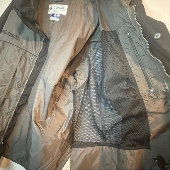 Columbia Hooded Interchange Windbreaker Parka Core Gray Black L - Picture 5 of 8